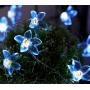 Joyathome Flower String Lights, 19 Ft 40 LED Weatherproof USB Operated Flower Cool White Fairy Lights with Upgraded Remote Timer for Holiday Weddings Bedrooms Party Decorations (Blue)