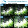 LED Outdoor String Lights 2 Pack 33FT 4000K Daylight White G40 LED Globe String Lights, Waterproof Connectable Hanging String Patio Lights with 50+4 Bulbs for Backyard Bistro Party, Total 66FT