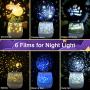 Night Light Projector for Kids, with 12 Films of Early Education, Lupantte 360 Rotating Star Galaxy Light Projector for Baby’s Bedroom, Baby Shower/Birthdays Gift for Kids, 6 Modes Mood Light Lamp.