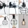 SHUNG YU Industrial Cage Pendant Light, Vintage Metal Ceiling Lamp Rustic Hanging Wire Cage Mini Light Fixture for Office Dining Room Living Room Kitchen Island Restaurant(Bulb not Included)