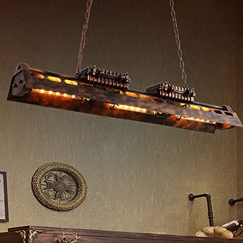 LAKIQ Industrial Island Lighting Fixture 6 Lights Metal Wrought Iron Chandelier Antiqued Rust Pool Table Hanging Pendant Lights for Dining Room Kitchen Bar Restaurant LAKIQ Industrial Island Lighting Fixture 6 Lights Metal Wrought Iron Chandelier Antiqued Rust Pool Table Hanging Pendant Lights for Dining Room Kitchen Bar Restaurant