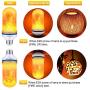 CPPSLEE Led Flame Effect Light Bulb, 4 Modes Flame Lights Bulbs, E26 Base Fire Light Bulbs with Gravity Sensor, Flickering Light Bulb for Indoor and Outdoor (2 Pack)