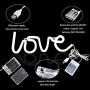 Protecu Love Neon Sign, 3 AA Battery/USB Powered Neon Lights LED Signs for Bedroom Neon Signs for Wall Decor, Neon Light Sign for Birthday, Party, Kids/Girls Room, Christmas, New Year Decor (Pink)