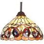 Capulina Tiffany Style Kitchen Lighting, 1-Light Stained Glass Lighting Fixtures, 12 inch Wide Lampshade Mini Pendant Light, Victorian Kitchen Island Lighting, Tiffany Hanging Pendant Light