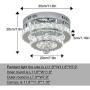 Modern Crystal Ceiling Light Flush Mount Round LED Chandeliers Lamp with 6000K for Bedroom Dining Room Living Room Hallway Foyer Entry ( 30w Cool White)