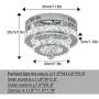 Modern Crystal Ceiling Light Flush Mount Round LED Chandeliers Lamp with 6000K for Bedroom Dining Room Living Room Hallway Foyer Entry ( 30w Cool White) Modern Crystal Ceiling Light Flush Mount Round LED Chandeliers Lamp with 6000K for Bedroom Dining Room Living Room Hallway Foyer Entry ( 30w Cool White)