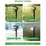 LITOM 30 LEDs Outdoor Solar Landscape Spotlights PRO IP67 Waterproof Wireless Solar Powered Landscaping Wall Light for Yard Garden Driveway Porch Walkway Pool Patio Cold & Warm White Adjustable 2 Pack