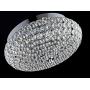 Amabao Lighting, 3-Light Chrome Finish Crystal LED Flush Mount Light Fixture, Ceiling Light Fixture for Bedroom, Living Room, Dining Room, Hallway, E12, 4WX 3 LED Bulbs Not Included