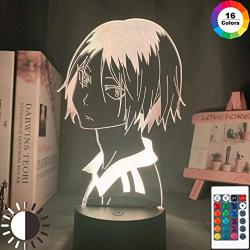 Volleyball!! 3D Led Night Light Anime Kozume Kenma Bedroom Decoration Night Light Kid Children Birthday Table Lamp Gift Haikyuu Kenma Light (16 Color with Remote)