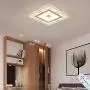LAKIQ Dimmable Modern LED Chandelier Square Acrylic Flush Mount Ceiling Lighting Fixture Nordic Ultrathin Close to Ceiling Light for Bedroom Living Room Dining Room (Stepless Dimming, 8)