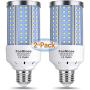 2-Pack 200W Equivalent LED Corn Light Bulb, 3000 Lumen 6500K Cool White Daylight 30W LED Corn Lamp E26/E27 Medium Base for Indoor Outdoor Warehouse Garage Basement Backyard Factory Barn and Many Areas