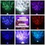 Night Light Projector 3 in 1 Galaxy Projector Star Projector with Bluetooth Speaker, Ocean Wave Bedside Lamp, Adjustable Lightness & Remote Control, Support WiFi Connection Music Player