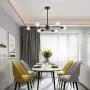 UOFUS 6-Lights Sputnik Chandelier ，Mid Century Ceiling Light Fixture， Black Lighting for Kitchen Dining Room Bedroom Living Room Farmhouse