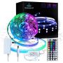 Inscrok 16.4ft LED Light Strips 5050 RGB Waterproof LED Strip Lights for Bedroom，Aesthetic Room Decor, Home Decorations