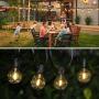 48ft Outdoor String Lights, LED Globe Patio Lights with 36pcs G40 E12 Socket Base 38Pcs Glass Bulbs for Backyard Porch Balcony Party, UL FCC Listed Waterproof