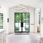 CHYING Modern LED Chandelier Rose Gold 70W Foyer Kitchen Island Contemporary Butterfly Pendant Light 39.4in Adjustable Hanging Lighting Fixtures Cool White 6500K for Living Room Dining Room Bedroom