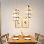 Cainjiazh 1-Light Modern Crystal Chandelier Mini Ceilng Light Adjustable Handing Lamp Pendant Lighting Fixture for Dining Room Bedroom Kitchen Island Window Hallway E27 Bulb Base