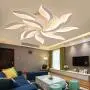 12 Heads Stepless Dimming Modern LED Ceiling Lamp Petal Chandelier with Remote Control Suitable for Bedroom, Dining Room, Living Room 1000 105MM 173W (6)