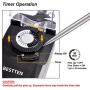 [2 Pack] BESTTEN Outdoor 24-Hour Timer, Block Heater Timer, Flat Plug, Grounded Outlet, 6-Inch Power Cord, Heavy Duty, Weatherproof, for Christmas Decoration, ETL Certified