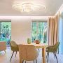LED Ceiling Light Fixture,85W Ceiling Lamp 6 Rings Modern Lighting Fixtures with Remote Control for Living Room,Bedroom,Dining Room,Kitech(Dimmable,3 Color Changing)