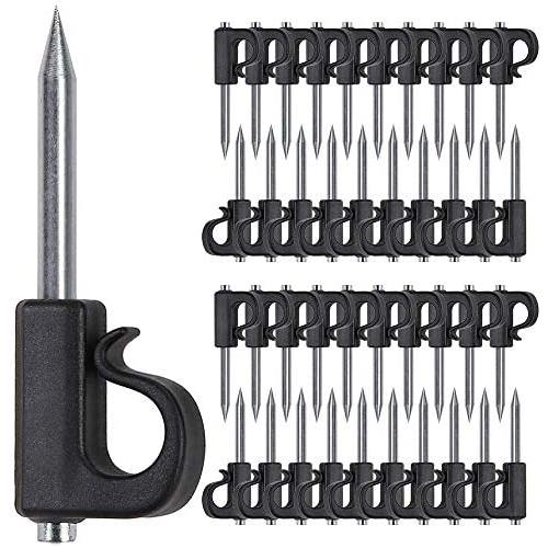 SELEWARE 40 Pieces Q-Hanger, Home Christmas Lights Hanger Hooks with Nails for Easy Release Outdoor Wire and Fairy Lights, Heavy Duty 40 LB Capacity SELEWARE 40 Pieces Q-Hanger, Home Christmas Lights Hanger Hooks with Nails for Easy Release Outdoor Wire and Fairy Lights, Heavy Duty 40 LB Capacity