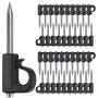 SELEWARE 40 Pieces Q-Hanger, Home Christmas Lights Hanger Hooks with Nails for Easy Release Outdoor Wire and Fairy Lights, Heavy Duty 40 LB Capacity