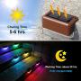 Solar Deck Lights, NIORSUN 12-Pack LED Solar Step Lights Outdoor Waterproof IP67 Warm White/Colors Changing Mode for Stair Steps, Fence, Porch Railing, Patio Garden(12 Pack)