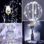 [2 Pack] Solar Fairy Lights, 400 LED Outdoor Solar String Lights Garden White Wire Decorative Lights 66Ft Waterproof Indoor Outdoor Lighting for Garden, Patio, Yard, Christmas