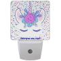 Vdsrup Magic Unicorn Roses Night Light Set of 2 Flowers Stars Plug-in LED Nightlights Peacock Feathers Auto Dusk-to-Dawn Sensor Lamp for Bedroom Bathroom Kitchen Hallway Stairs