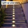 Solpex Solar Deck Lights Outdoor 16 Pack, Solar Step Lights Waterproof Led Solar Lights for Outdoor Stairs, Step , Fence, Yard, Patio, and Pathway(Warm White)