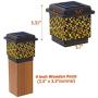Siedinlar Solar Post Cap Lights Outdoor Metal 4x4 (3.5x3.5 in) Wooden Posts Warm White Lighting for Fence Deck Patio Garden Decoration Black（2 Pack）