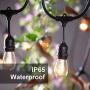 SUNTHIN 48FT Outdoor String Lights with 11W Dimmable Edison Bulbs for Decorative Backyard, Patio, Bistro, Pergola Commercial Hanging Lights String
