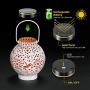 KOOPER 2 Pack Solar Lantern, Hanging Retro Solar Lights Outdoor Solar Garden Lights Yard Decor for Tree Fence Patio, Warm Light