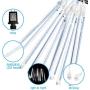 Meteor Shower Rain Light Masqudo LED Meteor Shower Light 30cm 10 Tube 240 LEDs Christmas Lights Falling Rain Drop Icicle String Lights for Christmas Trees Halloween Decoration Holiday (White UL Plug )