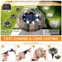 Solar Ground Lights, GLIME 8 LED Disk Solar Lights Solar Ground Lighting Outdoor Upgraded Garden Waterproof Bright In-Ground Lights for Pathway Walkway Driveway Lawn Yard Patio, 8 Pack -White