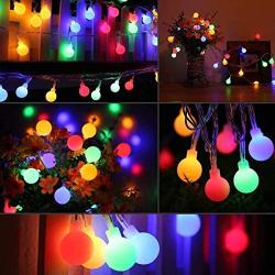 Twinkle Star 14.8 FT LED String Lights, 40 LED Waterproof Ball Lights, Fairy Starry String Light Battery Powered with 8 Lighting Modes for Home Wedding Party Christmas Decoration, Multicolor