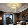 LED Crystal Ceiling Light Dining Room 11.8'' 3 Way Dimmable Contemporary Teardrop Crystal Chandelier 5 Tiers Flush Mount Close to Ceiling Lighting Bedroom Living Room Entryway(3000+4000+6000K)