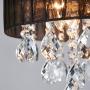 Saint Mossi 11'' Black Chrome Modern K9 Crystal Chandelier Lighting LED 3-Light Ceiling Light Fixture Pendant Lamp for Dining Room Bathroom Raindrop Light Fixture