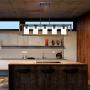 VINLUZ Wood Chandeliers Farmhouse Rectangle Pendant 5 Light Natural Wooden Frame Clear Glass Shade Modern Dining Room Lighting Black Walnut Color Industrial Kitchen Island Foyer Light Fixture Hanging