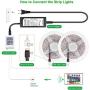 Phopollo LED Strip Lights 32.8ft Color Changing 3528 600Leds Non Waterproof Flexible Led Tape Light Kit with 24 Key IR Remote Controller and 12V Power Supply for Room, Bedroom