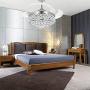 YEELED Light 42'' Remote Control Retractable Reversible Ceiling Fans with 3 Changing Light and 6-Gear Speed Invisible Crystal Ceiling Fan Chandelier for Indoor Living Room Bedroom Dining Room Ceiling Light Kits with Fans (Silver)