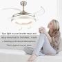 Retractable Ceiling Fan Light with Bluetooth Speaker 3-Color Light Adjustment Ceiling Fan with Remote Invisible Blade Bluetooth Chandelier Fan Light Silent Motor for Bedroom Living Room (42 Inch) Retractable Ceiling Fan Light with Bluetooth Speaker 3-Color Light Adjustment Ceiling Fan with Remote Invisible Blade Bluetooth Chandelier Fan Light Silent Motor for Bedroom Living Room (42 Inch)