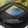 Home Zone Security Solar Post Cap Lights - Decorative Glass LED Outdoor 4x4 (3.5 x 3.5 in.) Post Lights, Black (2-Pack)