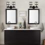 ELUZE Bathroom Vanity Light, 2-Light Industrial Metal and Clear Glass Shade Wall Lighting Fixture. Black Vintage Wall Lamp for Kitchen Living Room Dining Room and Farmhouse interiors.