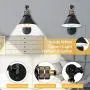 Plug in Wall Sconces Set of 2, PARTPHONER Swing Arm Wall Lamp with Dimmable On Off Switch, Metal Black Vintage Industrial Wall Mounted Lighting Reading Light Fixture for Bedside Bedroom Indoor Doorway