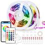 65.6ft LED Strip Lights Ultra-Long LED Lights Strip Music Sync App Control with Remote, 600LEDs RGB LED Lights for Bedroom, DIY Color Options LED Tape Lights for Bedroom Ceiling Under The Cabinet