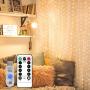 N-A 300 LED Curtain Lights, Window Curtain String Lights 9.8 x 9.8ft with Remote Control USB Plug and Play House Decorating LED Fairy Light for Bedroom, Party, Christmas, Helloween Ideal Gifts