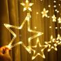 BHCLIGHT 12 Stars 138 LED Star Lights, Star String Lights for Bedroom with 8 Lighting Modes, Waterproof Fairy Lights for Bedroom, Wedding, Party, Christmas Decorations Lights - Warm White