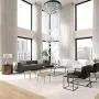 Modern Crystal Chandelier Lighting Flush Mount Ceiling LED Lamp for Dining Room Bedroom Living Stairway Hallway Lamps