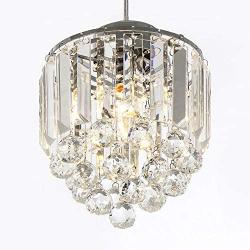 COTULIN Polished Decorative Crystal Pendant Light,Chandelier for Dining Room Living Room Bar,Crystal Light Fixture for Kitchen Island